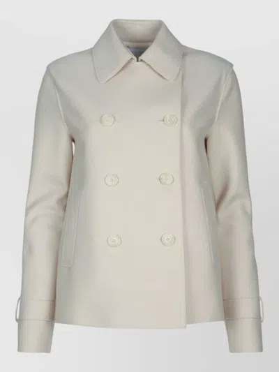 Harris Wharf London Women Cropped Trench Light Pressed Wool In White