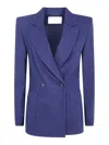 Harris Wharf London Houndstooth-pattern Wool Blazer In Blue