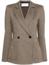 Harris Wharf London Double-breasted Blazer In Brown