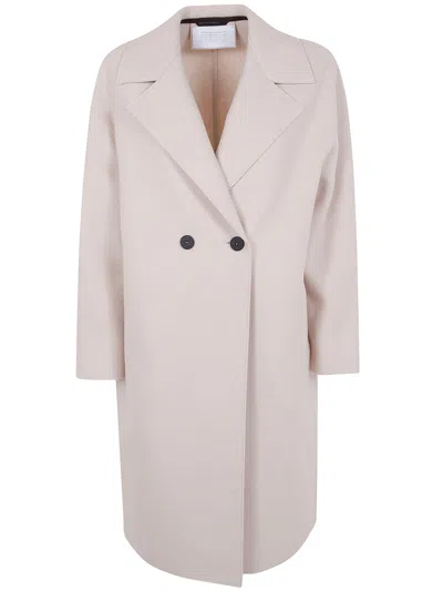 Harris Wharf London Women Dropped Shoulder Double Breasted Coat Pressed Wool In Neutral