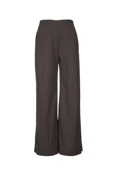Harris Wharf London Women's Flared Rayon Trousers In Ebonygrey