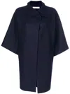 Harris Wharf London Oversized Cape Jacket - Blue In Blue