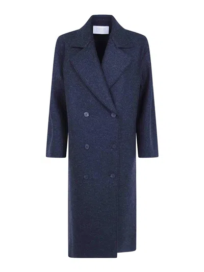 Harris Wharf London Women Long Double Breast Oversized Coat In Multi
