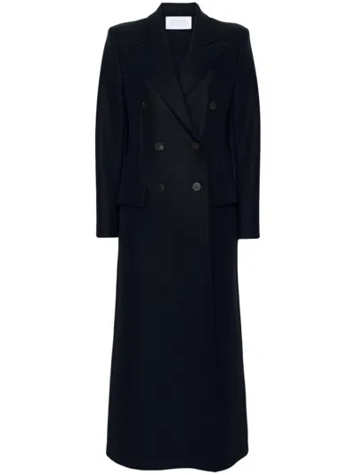 HARRIS WHARF LONDON WOMEN LONG DOUBLE BREASTED TAILORED COAT PRESSED WOOL,A1604MLK