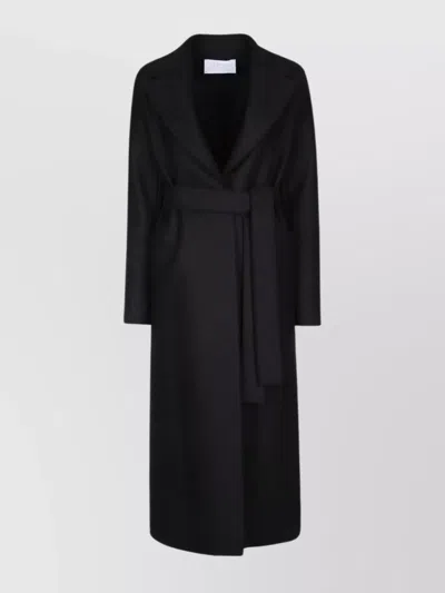 Harris Wharf London Women Long Maxi Coat Pressed Wool In Black