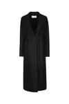 Harris Wharf London Women Long Maxi Coat Pressed Wool In Black