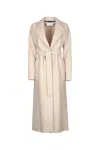 Harris Wharf London Women Long Maxi Coat Pressed Wool In Neutral