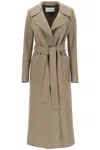 Harris Wharf London Long Pressed Wool Coat In Brown