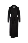 Harris Wharf London Women Long Double Breasted Coat In Black