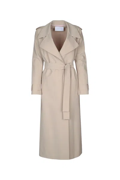 Harris Wharf London Women Long Trench Scuba In Sand