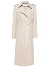 Harris Wharf London Belted Wool Coat In Brown