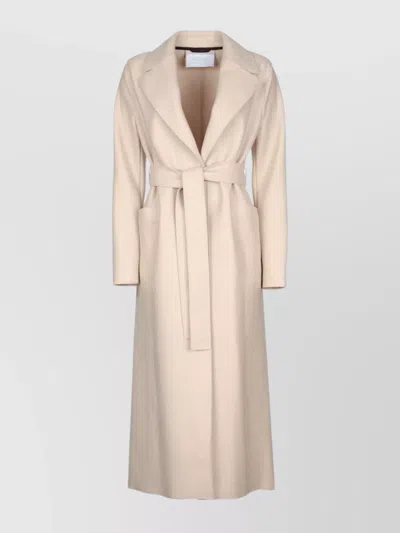 HARRIS WHARF LONDON WOMEN'S MAXI COAT BELTED WAIST