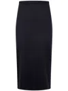 Harris Wharf London Women Midi Skirt Superfine Merino In Black