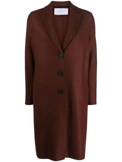 Harris Wharf London Single-breasted Wool Coat In Brown