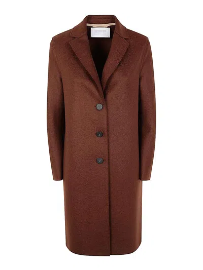 Harris Wharf London Women Overcoat Pressed Wool In Brown