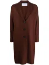 Harris Wharf London Single-breasted Wool Coat In Brown