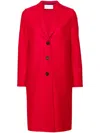 Harris Wharf London Wool Coat In Red