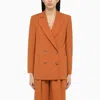 Harris Wharf London Women Oversized D.b. Blazer With S.p. Rayon In Orange