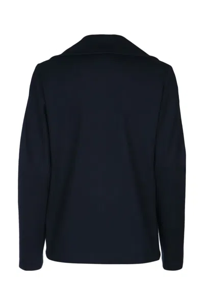 Harris Wharf London Women Peacoat Diagonal Crafted With Loro Piana Fab In Black