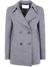 Harris Wharf London Women Peacoat Pressed Wool In Gray