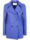 Harris Wharf London Women Peacoat Pressed Wool In Purple