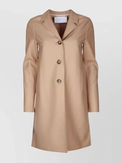 Harris Wharf London Women Pressed Wool Longline Boxy Coat In Beige