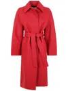 Harris Wharf London Women Puff Sleeves Coat Pressed Wool In Red