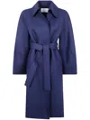 Harris Wharf London Women Puff Sleeves Coat Pressed Wool In Purple