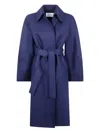 Harris Wharf London Women Puff Sleeves Coat Pressed Wool In Blue