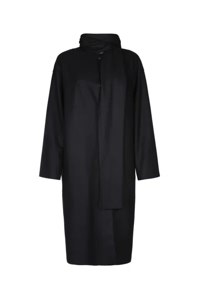 Harris Wharf London Women Scarf Coat Cashmere Blend In Black