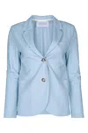 Harris Wharf London Light Blue Single Breasted Blazer