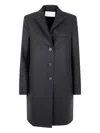 Harris Wharf London Women Topcoat Pressed Wool In Gray