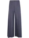 Harris Wharf London Women Wide Leg Cropped Trousers Superfine Merino In Blue