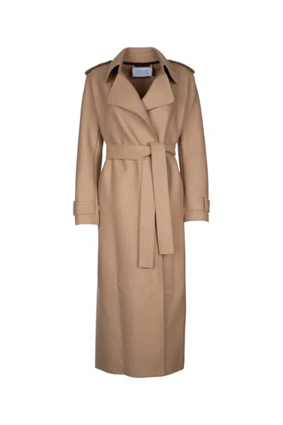 Harris Wharf London Women Women Long Trench In Brown