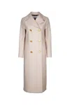Harris Wharf London Women Double-breasted Military Coat With Back Vent In Multicolor