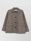 Harris Wharf London Herringbone-pattern Flap-pocket Jacket
