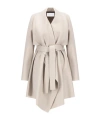 Harris Wharf London Wool Belted Coat In Neutral