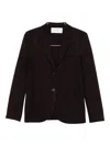 Harris Wharf London One Breasted Jacket In Brown