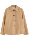 Harris Wharf London Wool Coat In Beige