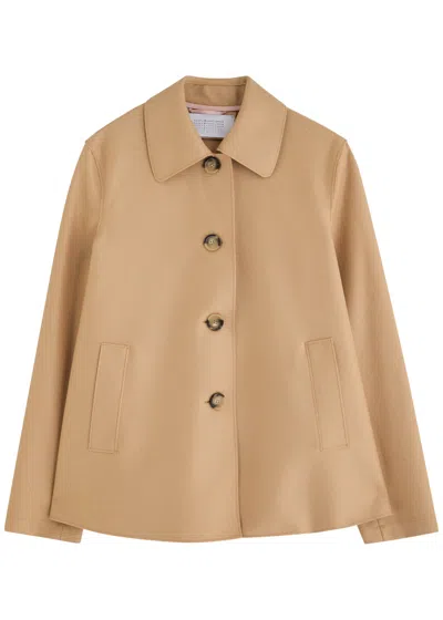 Harris Wharf London Wool Coat In Beige