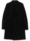 Harris Wharf London Wool Coat In Black
