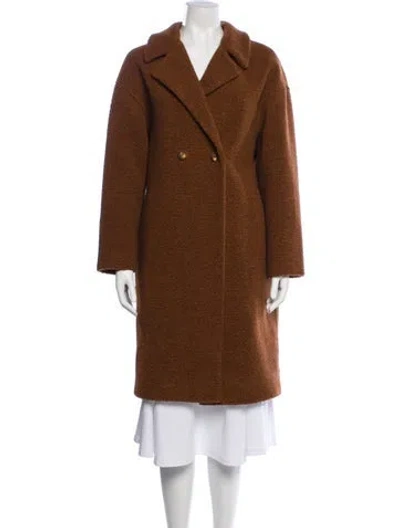 Pre-owned Harris Wharf London Wool Coat W/ Tags In Brown