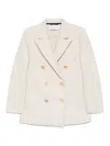 Harris Wharf London Double-breasted Gold Buttoned Coat In Gold