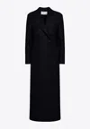 Harris Wharf London Woman Coat Steel Grey Size 12 Virgin Wool In Blue