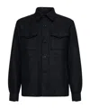 Harris Wharf London Wool Shirt Jacket In Black