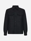 Harris Wharf London Wool Shirt Jacket<br/> In Charcoal Grey