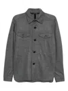 Harris Wharf London Wool Shirt Jacket In Gray