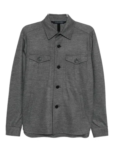 Harris Wharf London Wool Shirt Jacket In Gray
