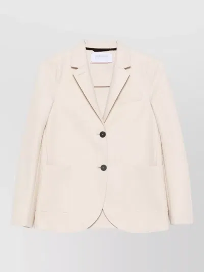Harris Wharf London Wool Single Breasted Tailored Blazer Jacket In Neutral