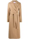 Harris Wharf London Wrap-around Virgin Wool Coat In Neutrals